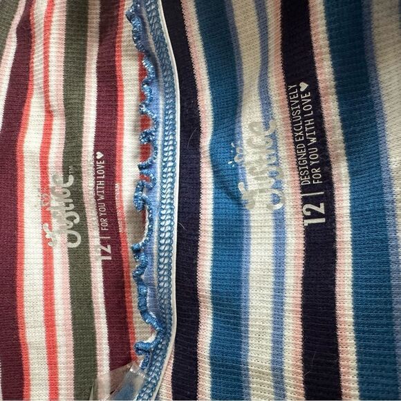 Bundle (2) Justice Striped Long Sleeve Shirts - Picture 3 of 6